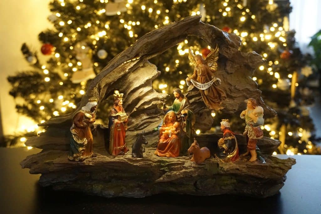 Reyes Magos en el portal de Belén