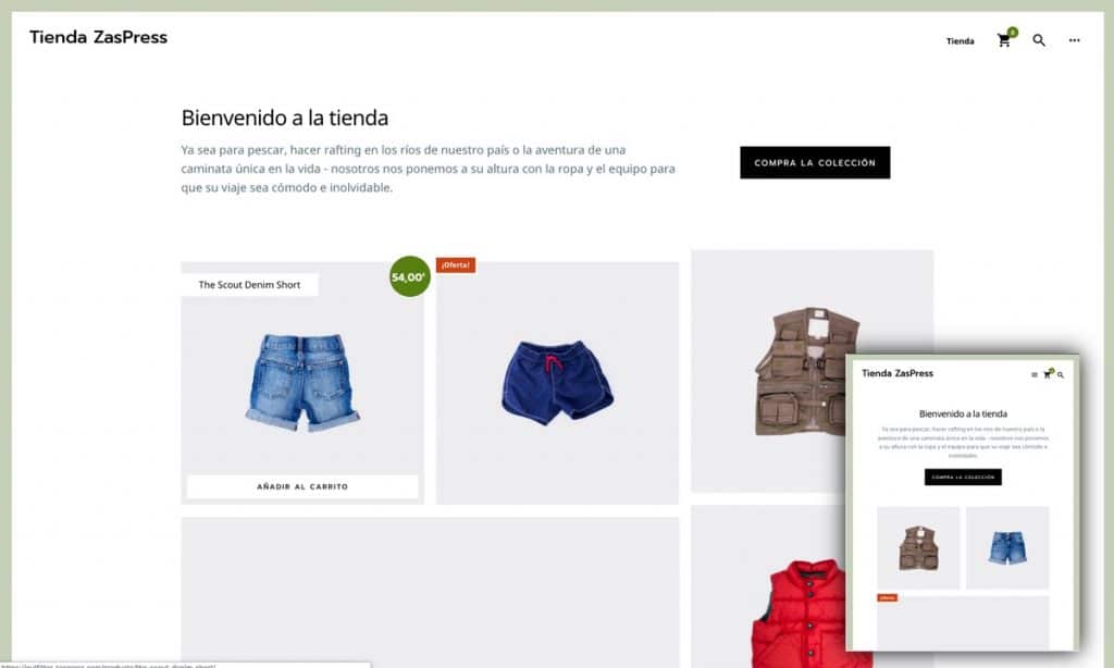 Tienda con Outfitter